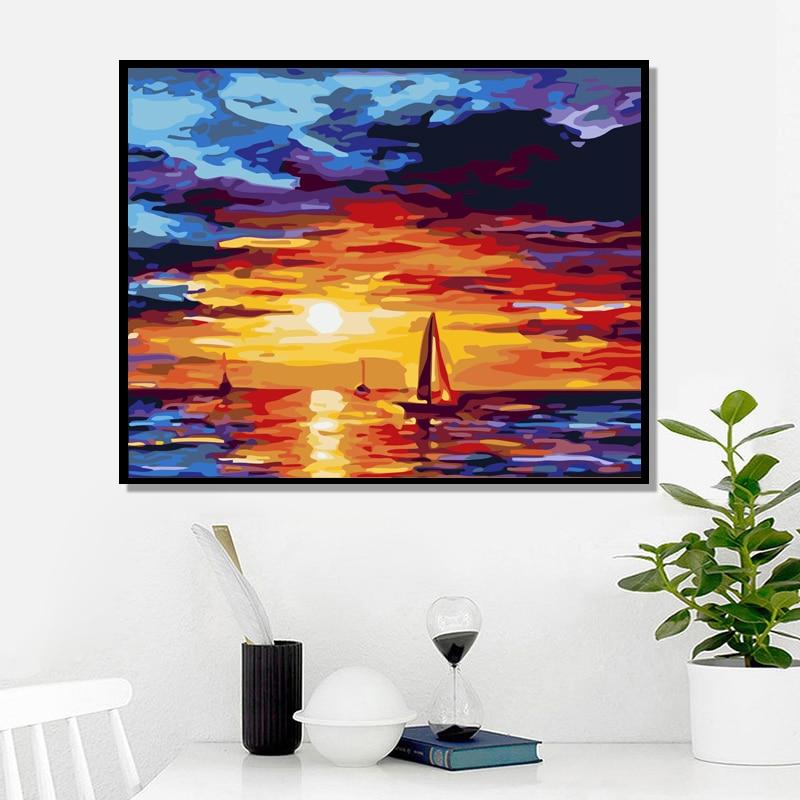 Sunset Ocean View - Painted Memory