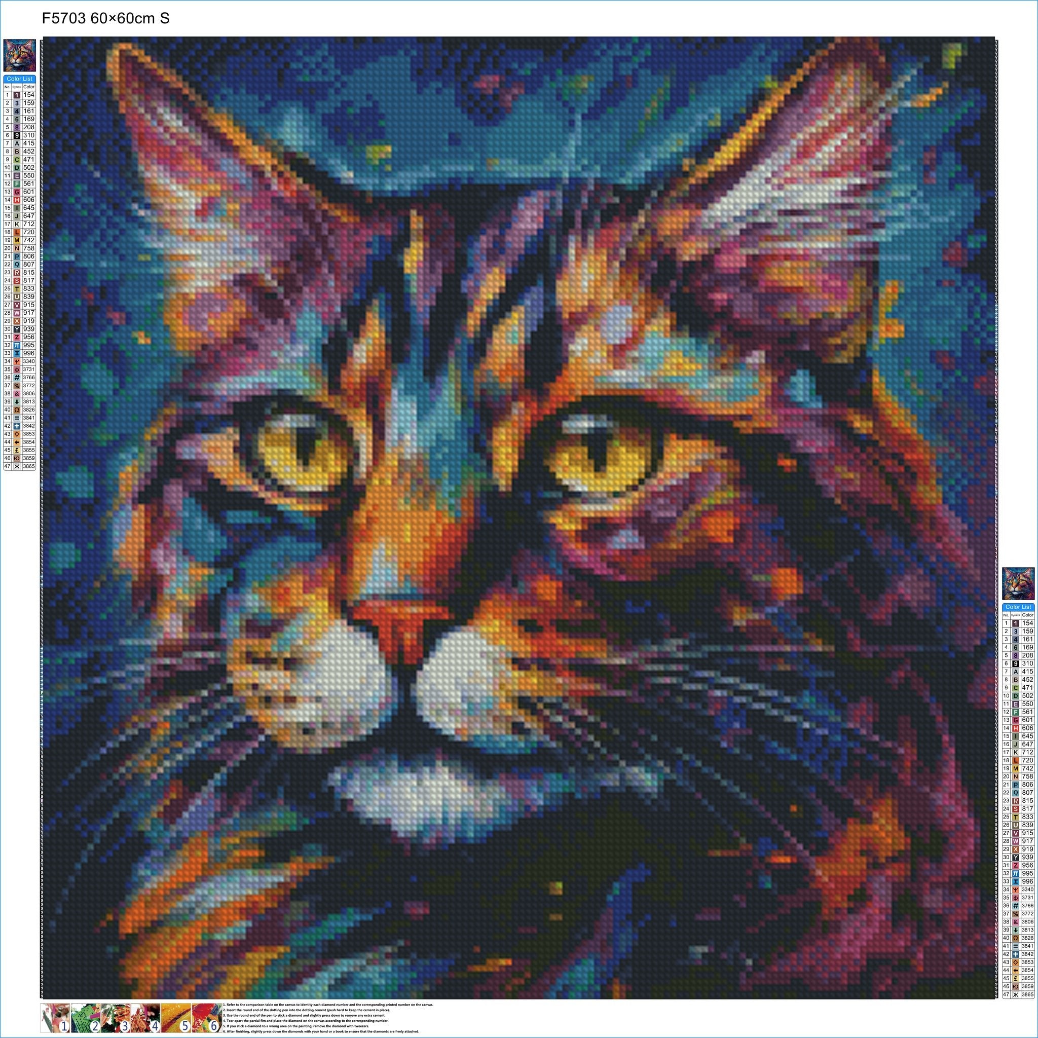Vibrant Feline Palette - Diamond Kit - Painted Memory