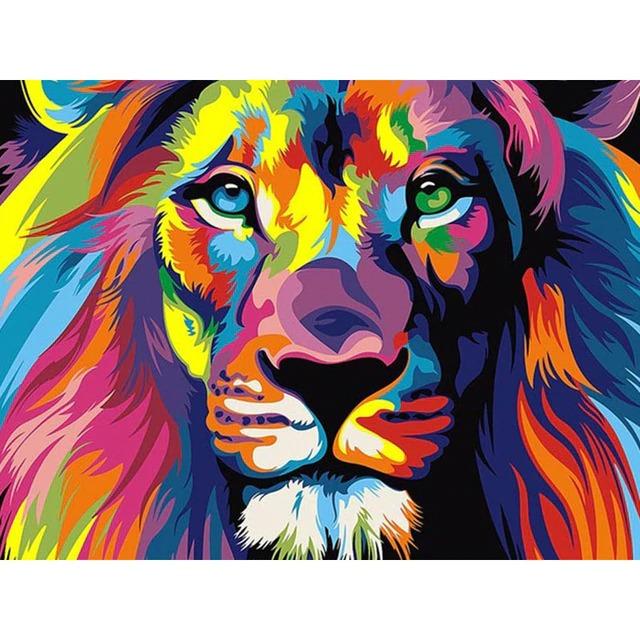 Abstract Lion Portrait (LIMITED EDITION) - Painted Memory
