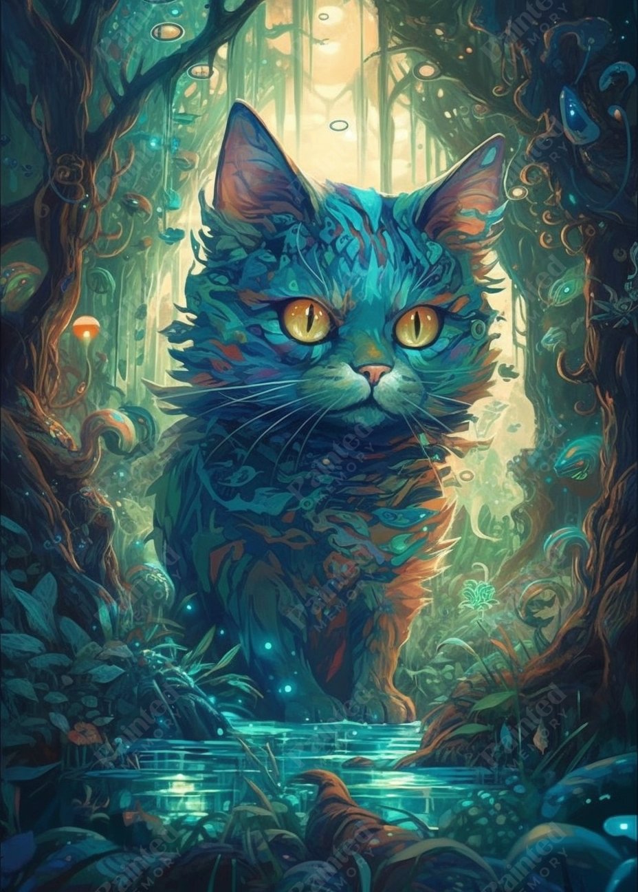 Aquatic Feline - Painted Memory