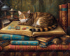Book-loving Cat Buddy - Diamond Kit - Painted Memory