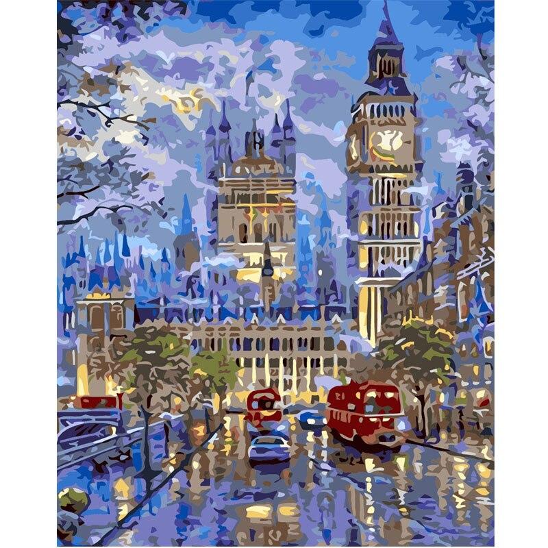 city landscape -Painting By Numbers - Painted Memory