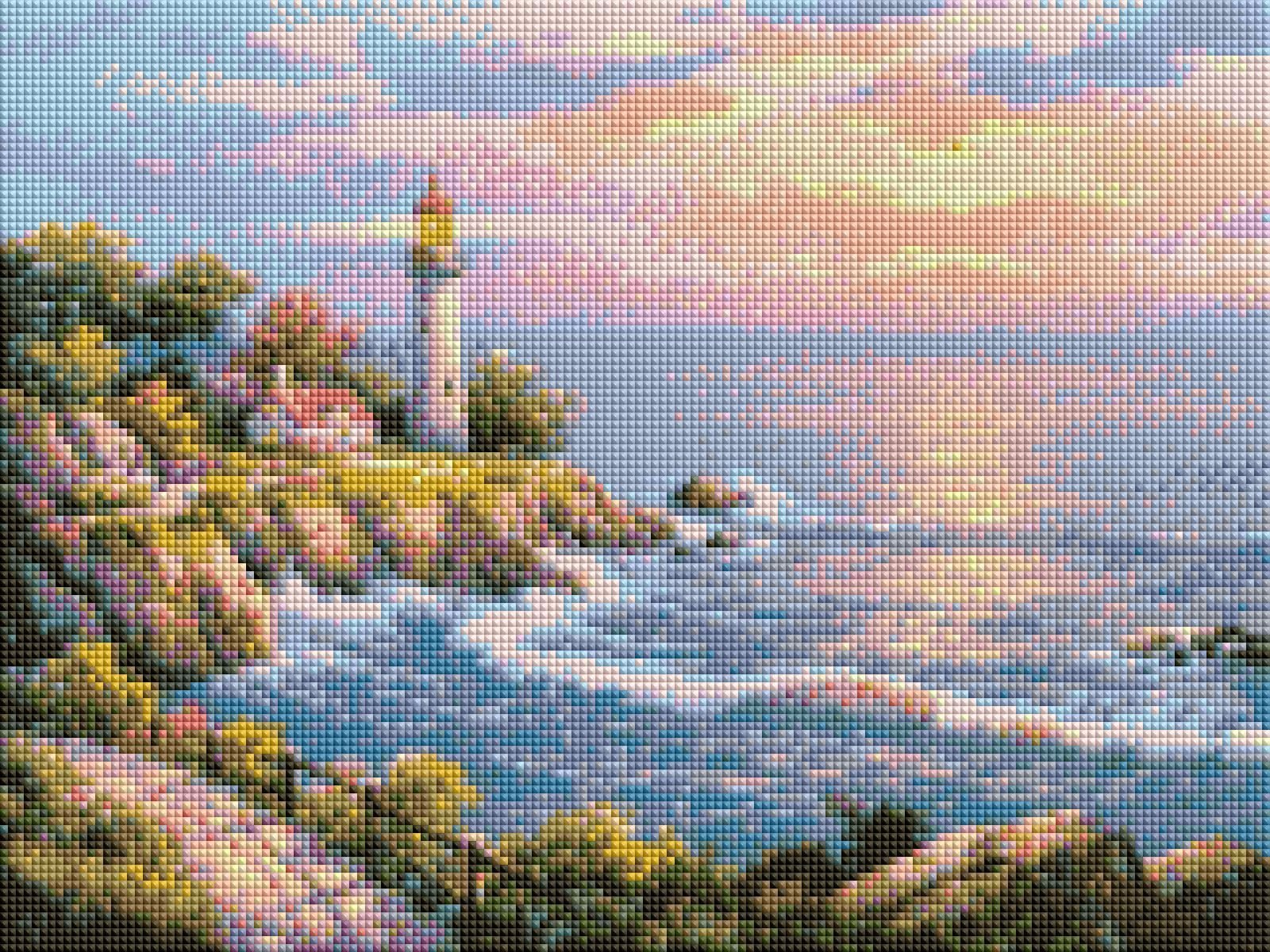 Coastal Lighthouse Diamond Painting - Painted Memory
