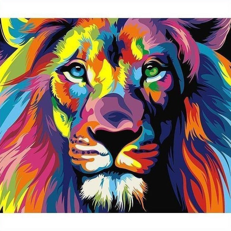 Colorful Dreams of a Lion - Painted Memory