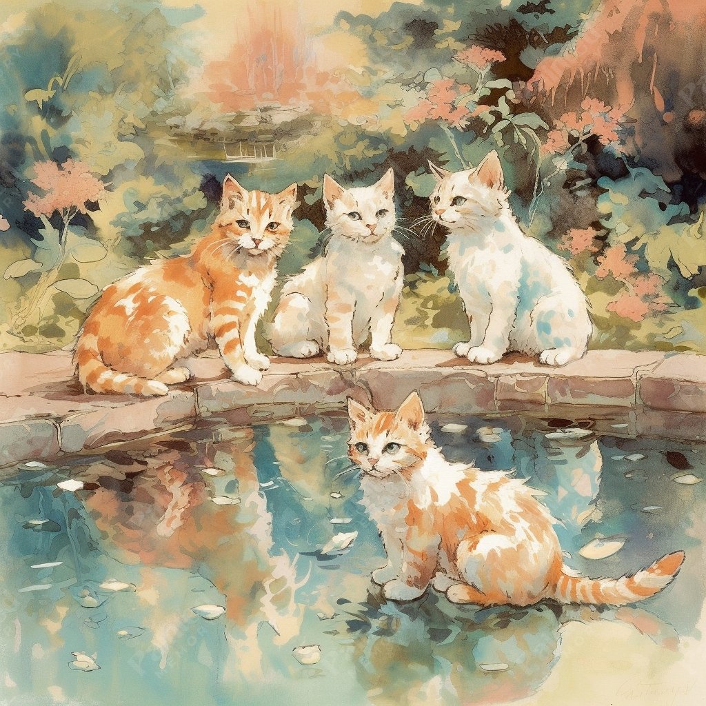 Colorful Felines - Painted Memory