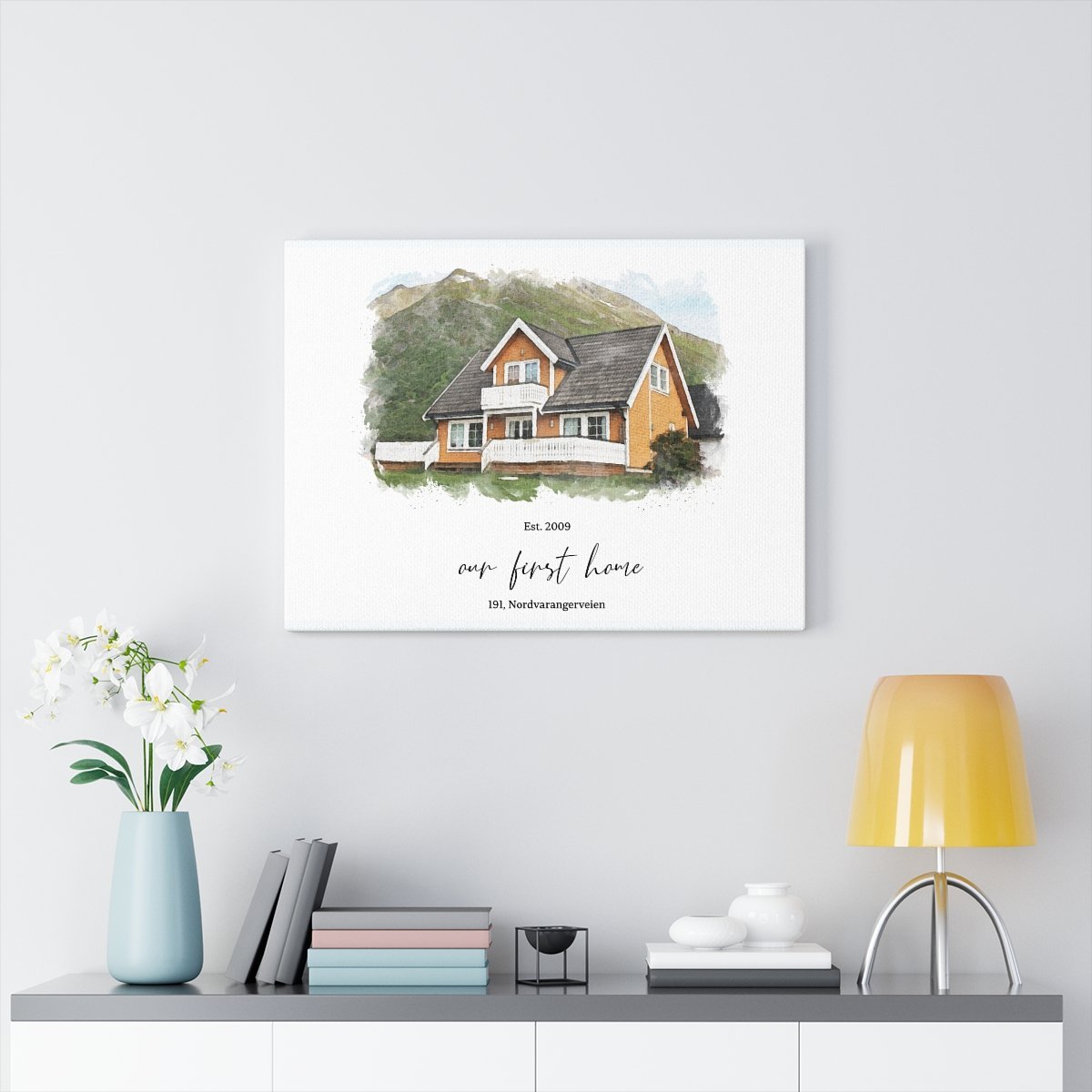 Custom Home Portrait - Personalized Watercolor - Painted Memory