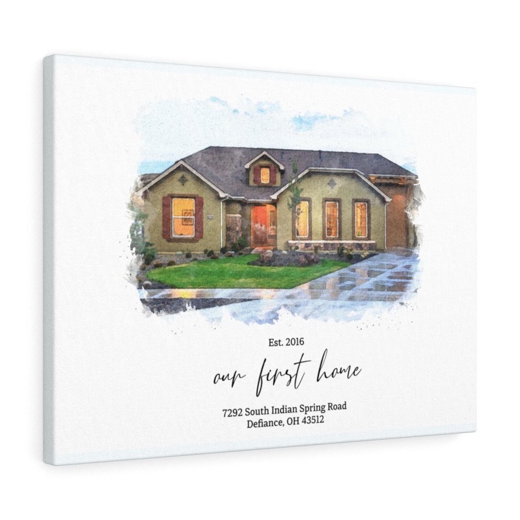 Custom Home Portrait - Personalized Watercolor - Painted Memory