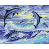 Dolphins playing - Painting by Numbers - Painted Memory