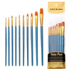 Acrylic Paint Brush Set - 10 Brushes