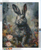 Floral Rabbit Art - Diamond Kit - Painted Memory