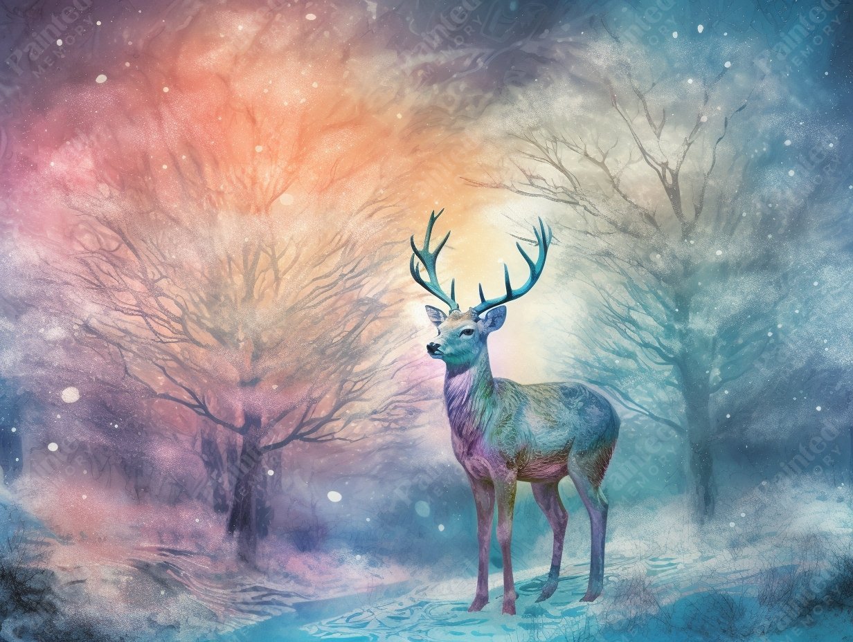 Frosty Reindeer Journey - Diamond Kit - Painted Memory