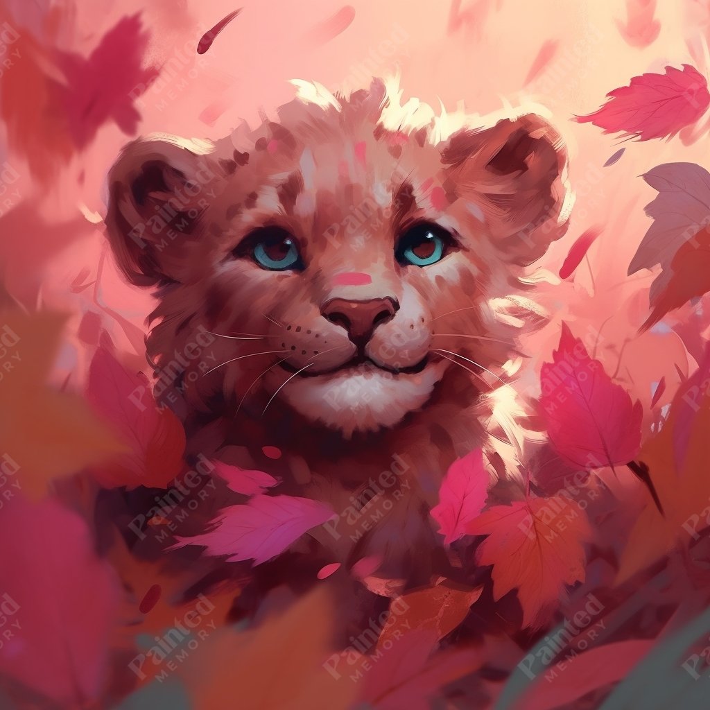 Little Adorable Lion - Painted Memory