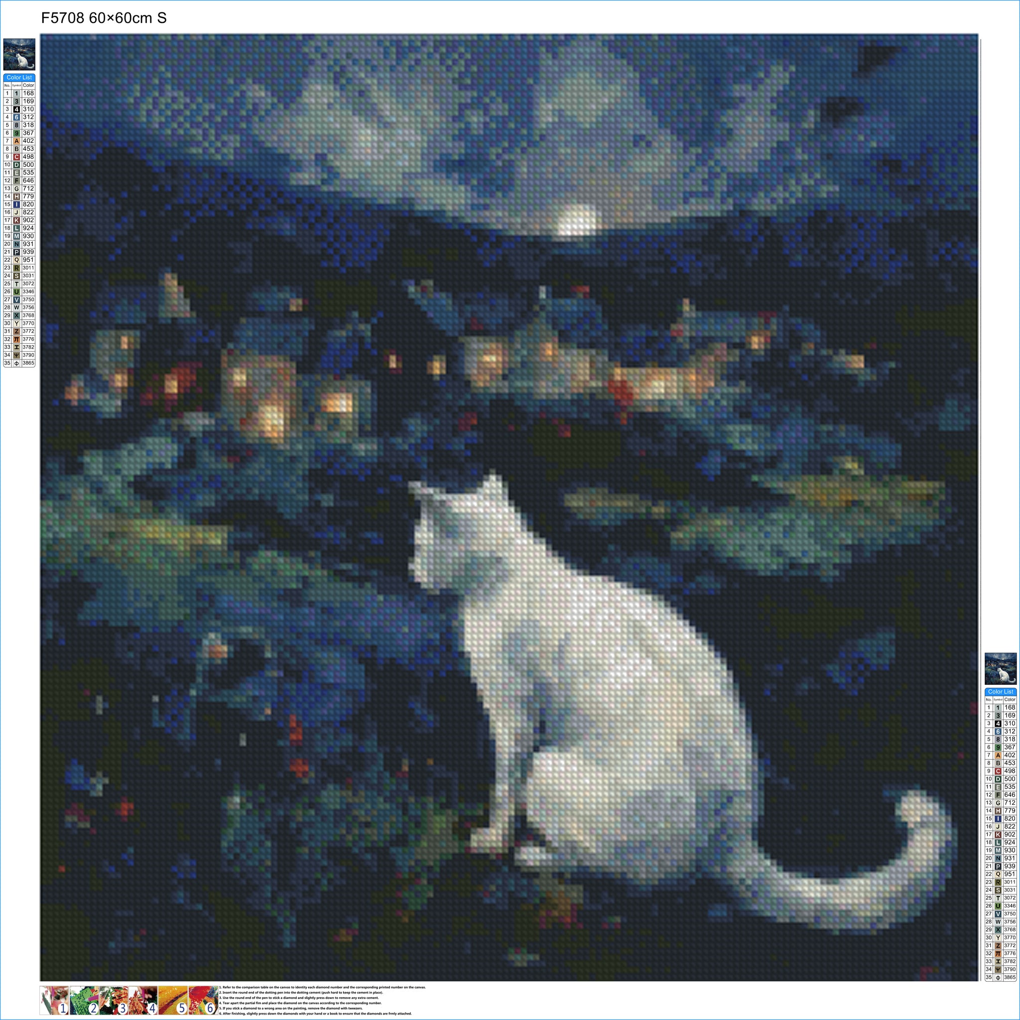 Mystical Twilight Cat - Diamond Kit - Painted Memory