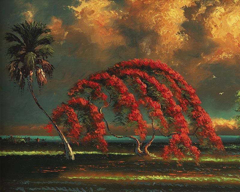 Poinciana On The River - Painted Memory