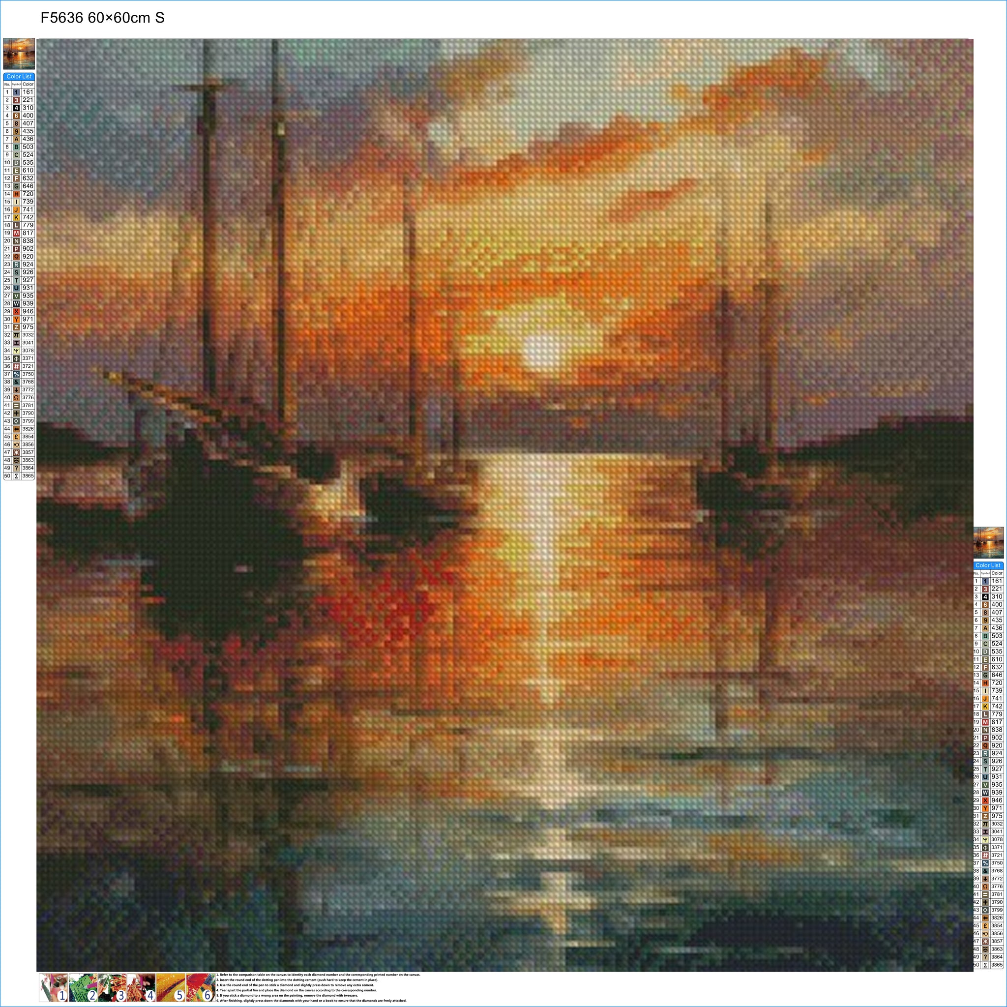 Sail in Sunset - Diamond Kit - Painted Memory