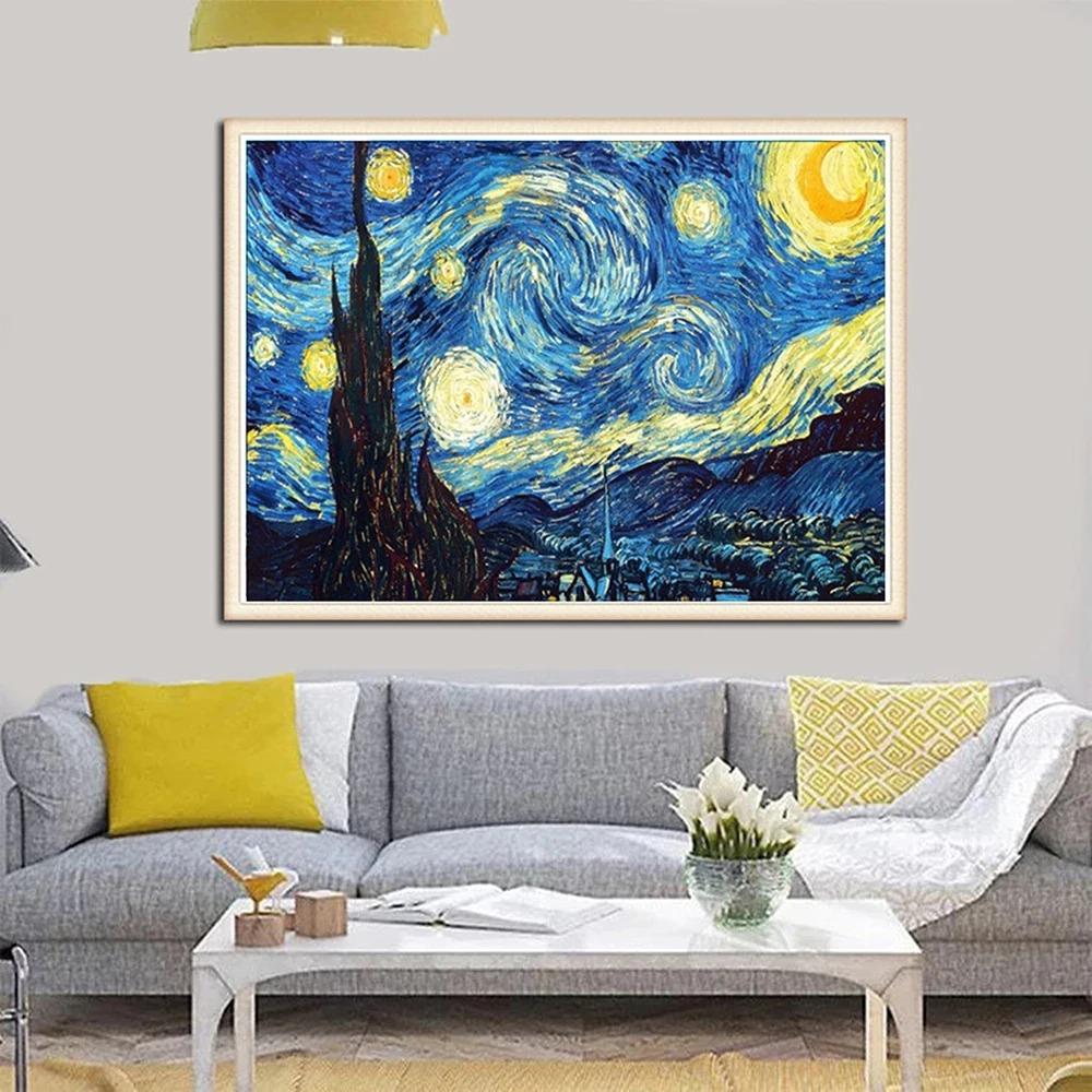Starry Night - Vincent Van Gogh - Painted Memory