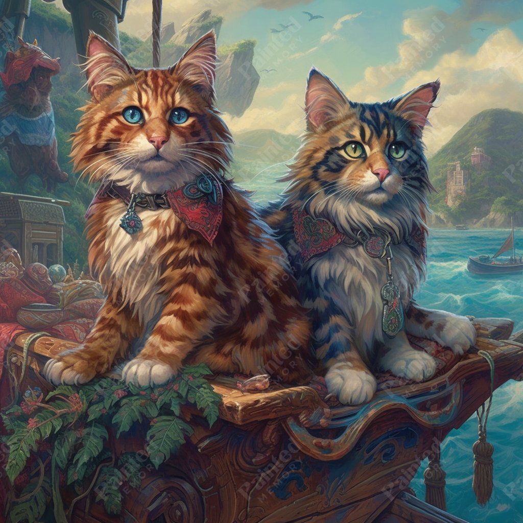 Swashbuckling Kitties - Painted Memory
