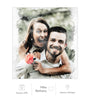 Watercolor Personalized Portrait - Painted Memory