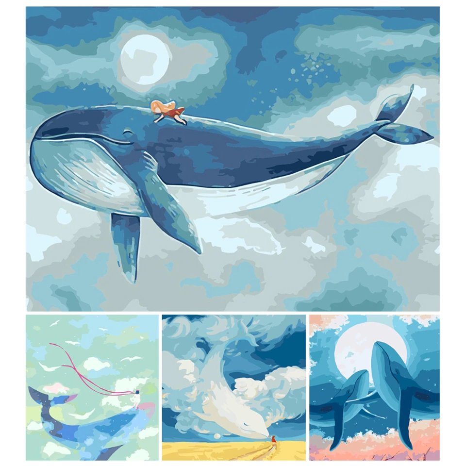 Whale night -Painting By Numbers - Painted Memory