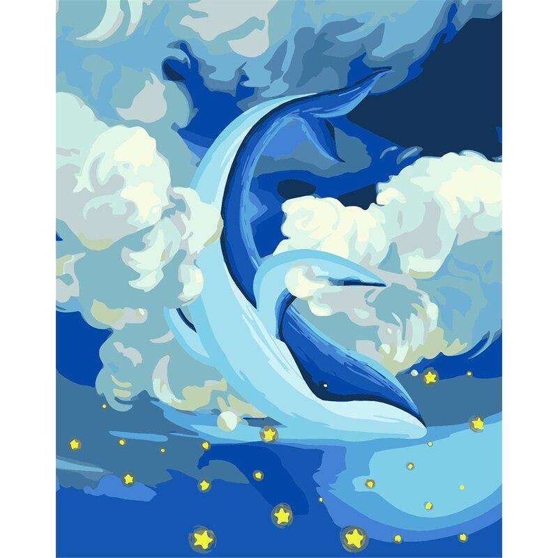 Whale stars -Painting By Numbers - Painted Memory
