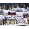Winter village - painting by numbers - Painted Memory